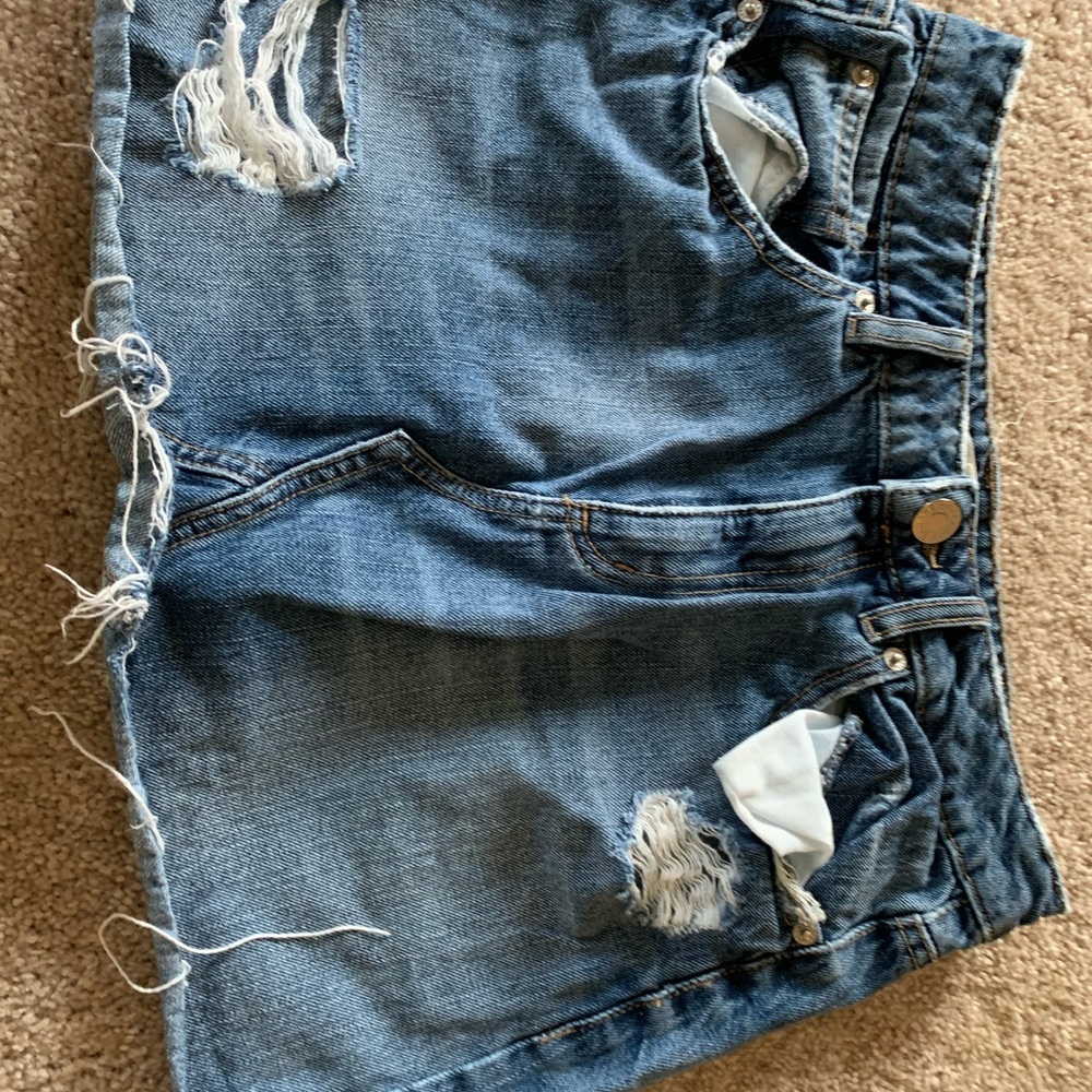 garage jean mini skirt